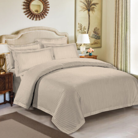 Cotton bed linen-Baumwoll Bettwäsche-cappuccino-3,4,5 Teile