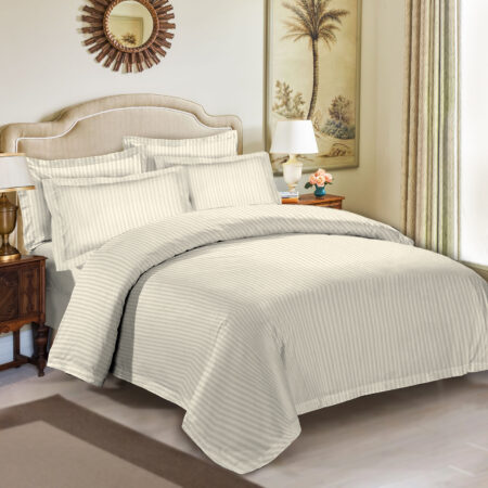 Cotton bed linen-Baumwoll Bettwäsche-cream-3,4,5 Teile
