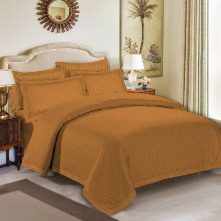Cotton bed linen-Baumwoll Bettwäsche-gold-3,4,5 Teile