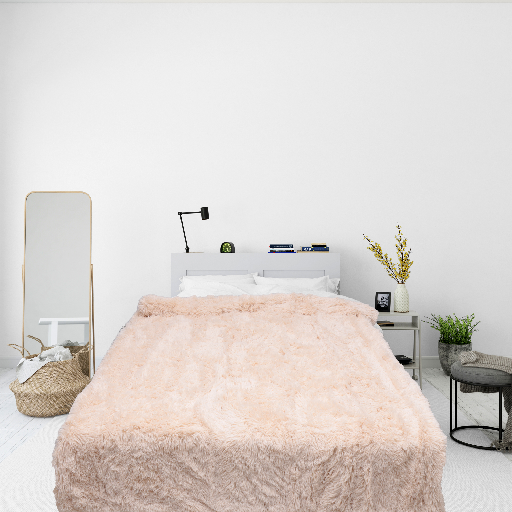 Bedspread Shaggy-Kuscheldecke Shaggy-cappuccino
