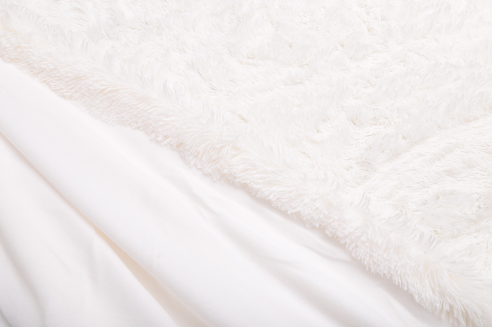 Bedspread Shaggy-Kuscheldecke Shaggy-ekru