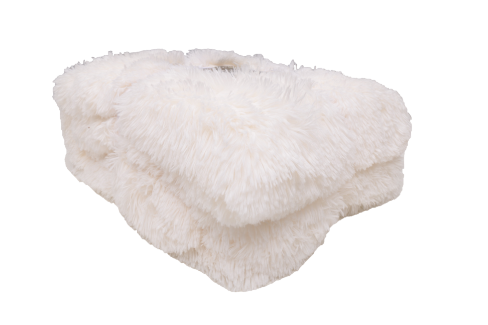 Bedspread Shaggy-Kuscheldecke Shaggy-ekru
