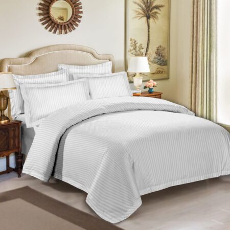 Cotton bed linen-Baumwoll Bettwäsche-weiss-white-3,4,5 Teile