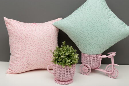 Decor pillow-decor kissenbezug- rosa, grün-pink,green