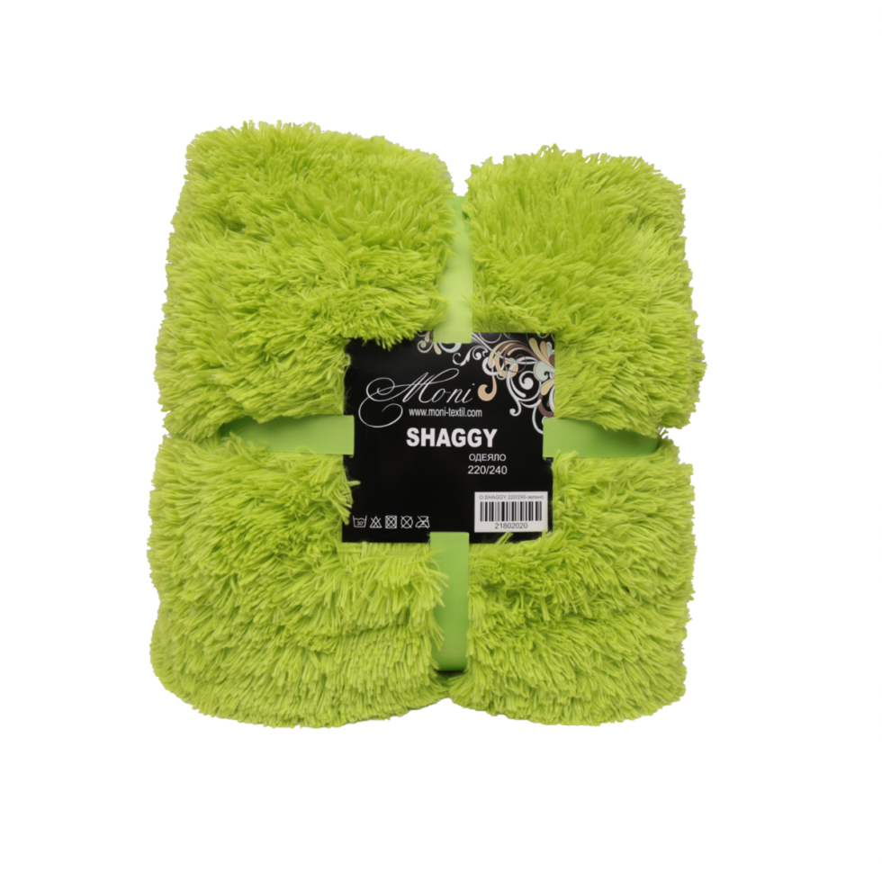 Bedspread Shaggy-Kuscheldecke Shaggy-grün-green