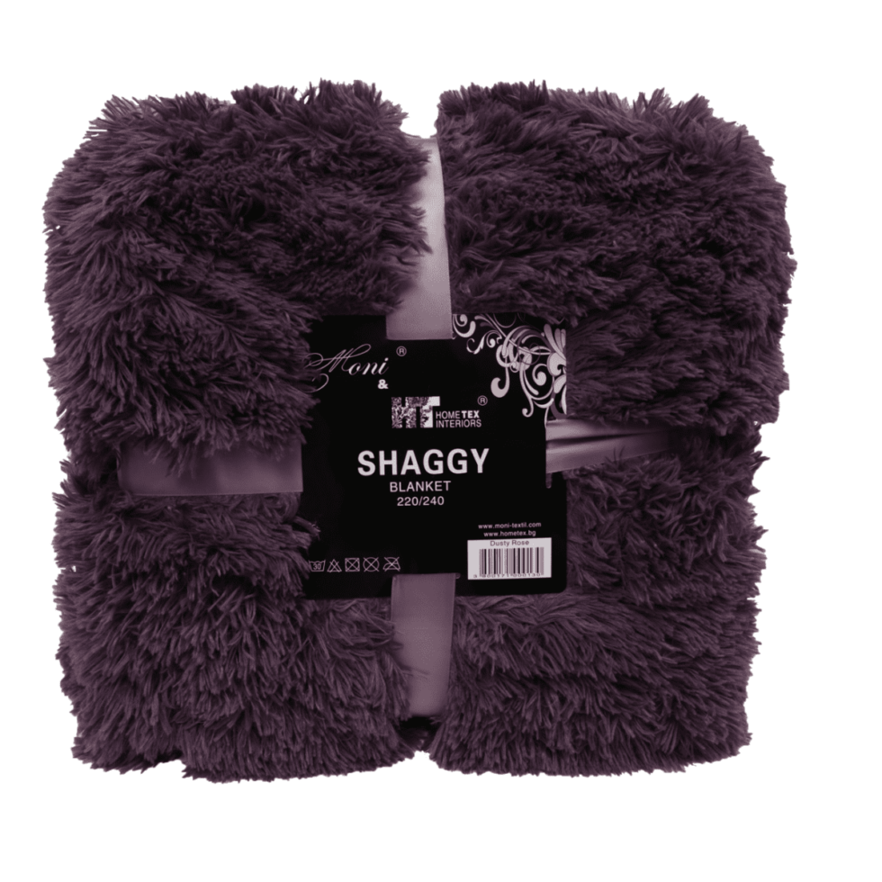 Bedspread Shaggy-Kuscheldecke Shaggy-lila