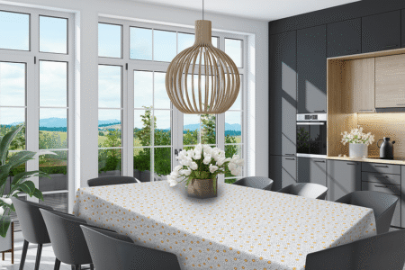Tablecloth-tischdecke-weiße margaritas-white margaritas