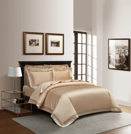 Saten bed linen-Satin Bettwäsche-gold-3,4,5 Teile