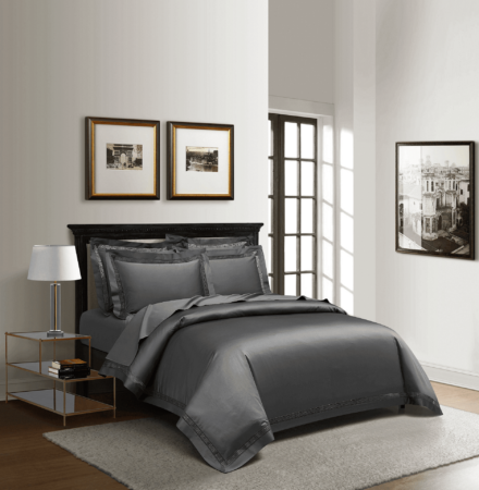 Saten bed linen-Satin Bettwäsche-grau-grey-3,4,5 Teile